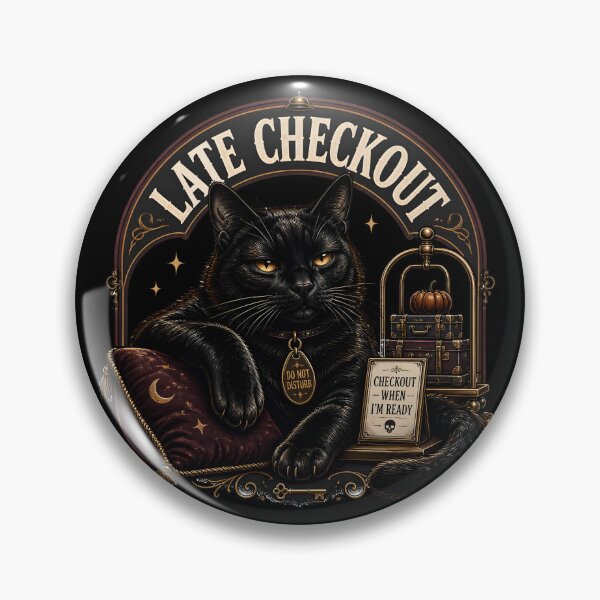 Item preview, Late Checkout Cat Gothic Folk Illustration Halloween designed and sold by KristenosNehk.