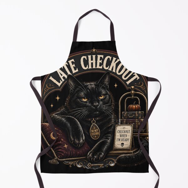 Item preview, Late Checkout Cat Gothic Folk Illustration Halloween designed and sold by KristenosNehk.