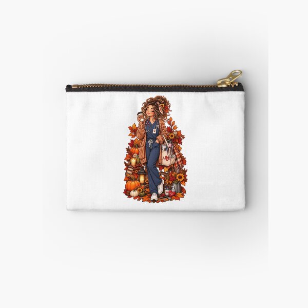 Item preview, Cozy Autumn Nurse Tote Bag - Fall Scrubs, Coffee & Pumpkin Aesthetic designed and sold by FestivityFinds.