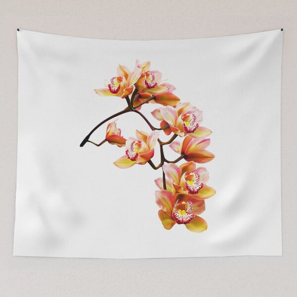 Item preview, Exquisite Elegant Yellow and Red Cymbidium Orchid Cascade Shapes Mania designed and sold by Shapes-Mania.