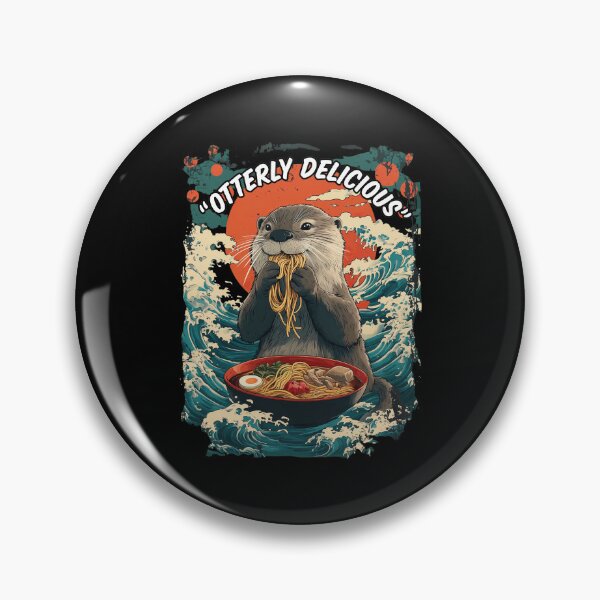Item preview, Otter Enthralled with Noodles Ukiyo-e Style designed and sold by SERHIPLET.