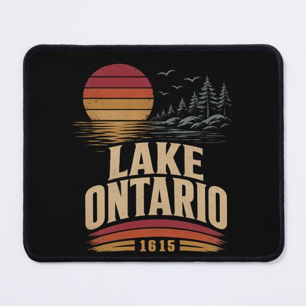 Item preview, Lake Ontario Sunset Vintage Retro Lake Life Nature Gift designed and sold by Zizo-DR44.
