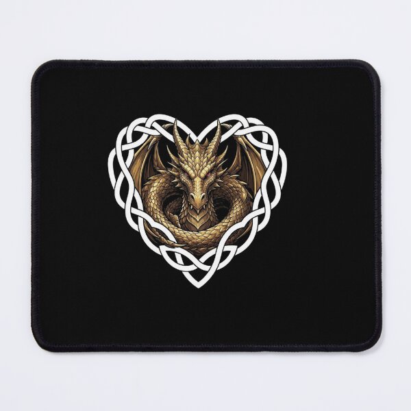 Item preview, Golden Dragon Celtic Heart Knot Fantasy Design designed and sold by Ostericaimusa.