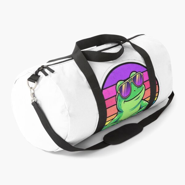 Item preview, Don't Worry Be Hoppy Retro Frog Sticker - Chill Sunset Design designed and sold by Wildlife Wonders.