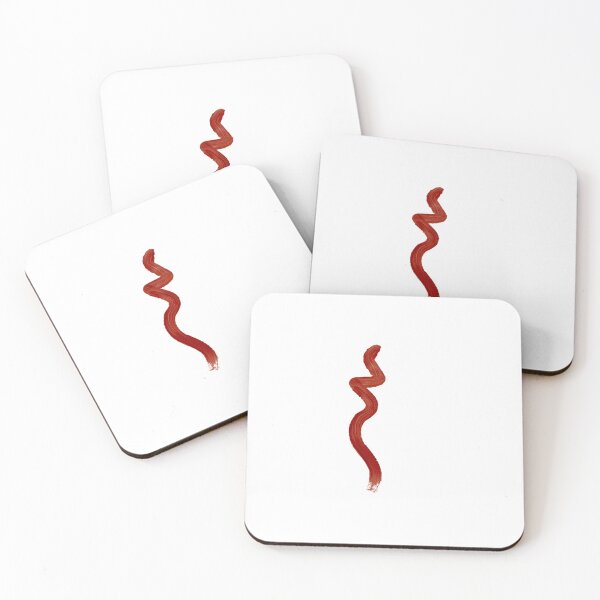 Item preview, Minimalist Red Brush Line Abstract Art designed and sold by Koussgh.