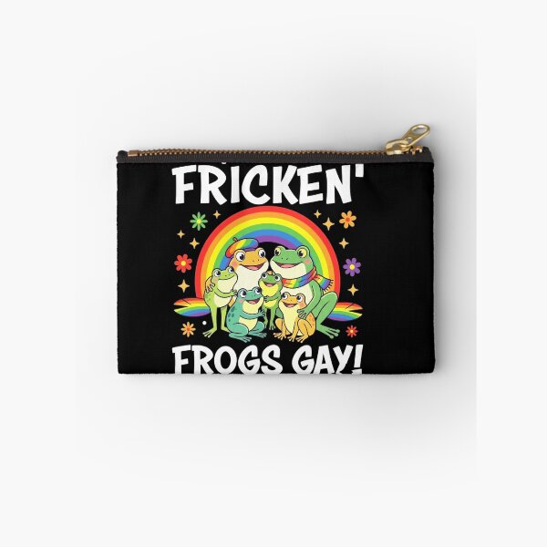 Item preview, They Turned the Fricken Frogs Gay Funny Rainbow Frog Meme Design designed and sold by MiALopezArt.