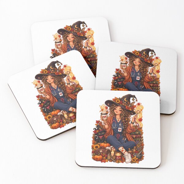 Item preview, Witchy Autumn Nurse Halloween - Cozy Pumpkin Spice Medical Witch designed and sold by FestivityFinds.