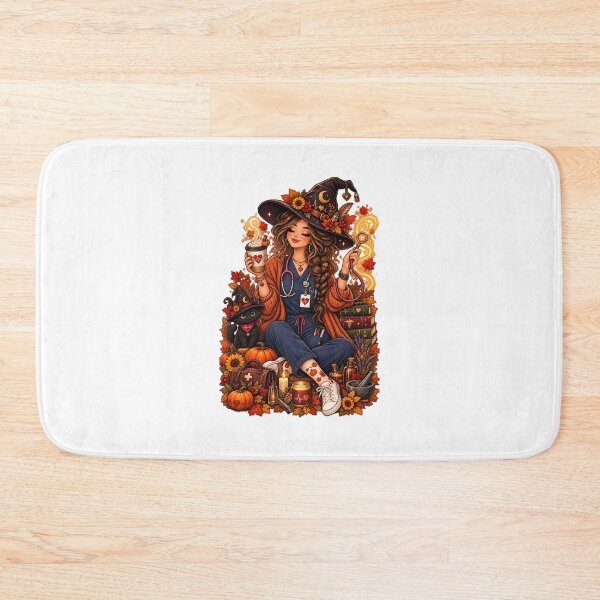 Item preview, Witchy Autumn Nurse Halloween - Cozy Pumpkin Spice Medical Witch designed and sold by FestivityFinds.