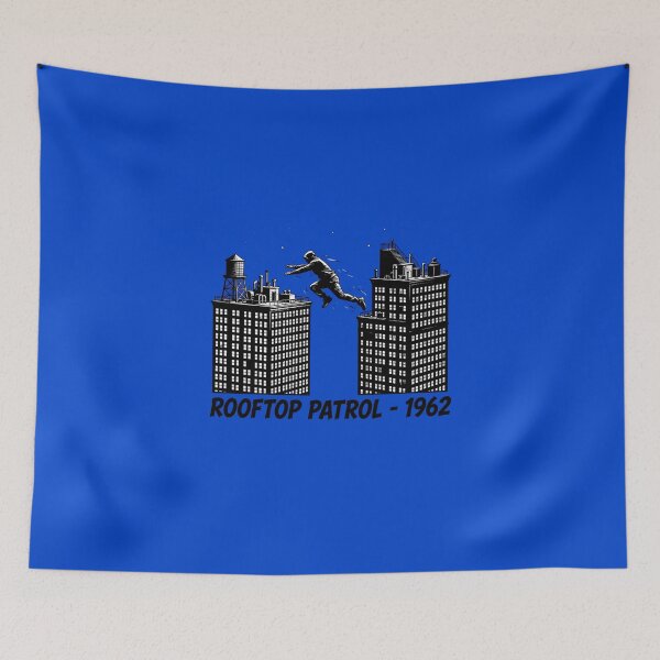 Item preview, Rooftop Patrol - Spider Hero designed and sold by GeeklyShirts.
