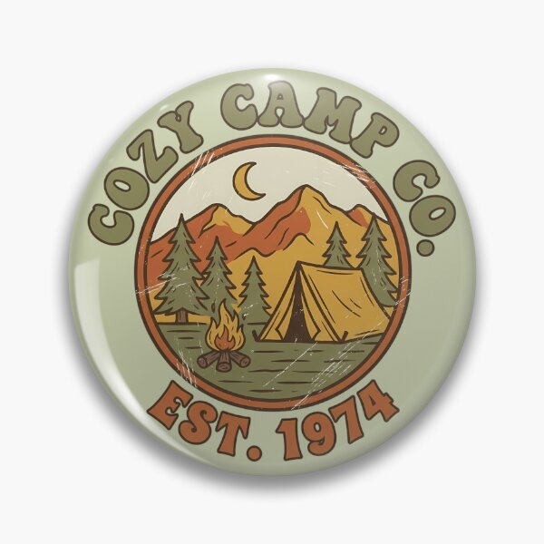 Item preview, Cozy Camp Co Vintage 70s Camping Badge designed and sold by iwzzuel.