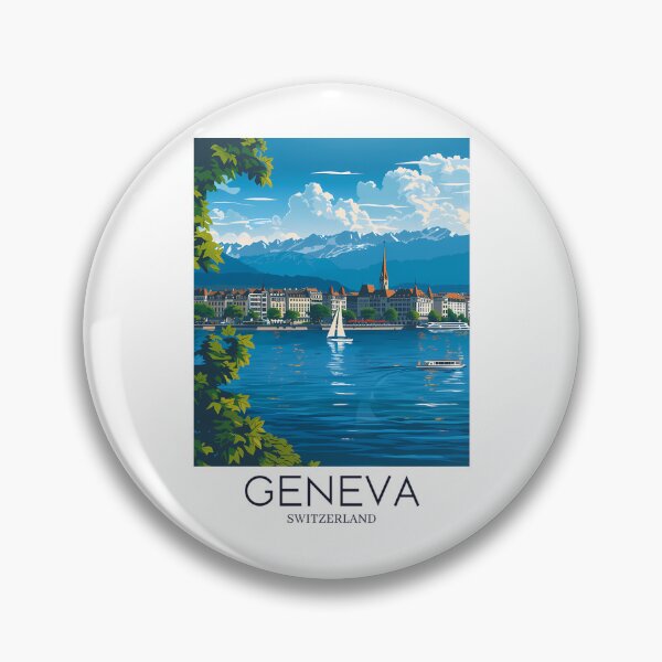 Artikelvorschau, Ein Pop-Art-Reisebild von Genf – Schweiz entworfen und verkauft von MemesRetails.