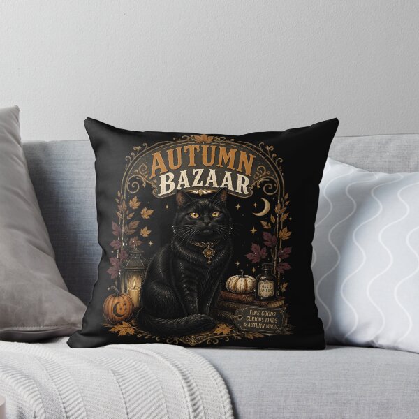 Item preview, Autumn Bazaar Cat Retro Halloween Poster Halloween designed and sold by BernoNickel.