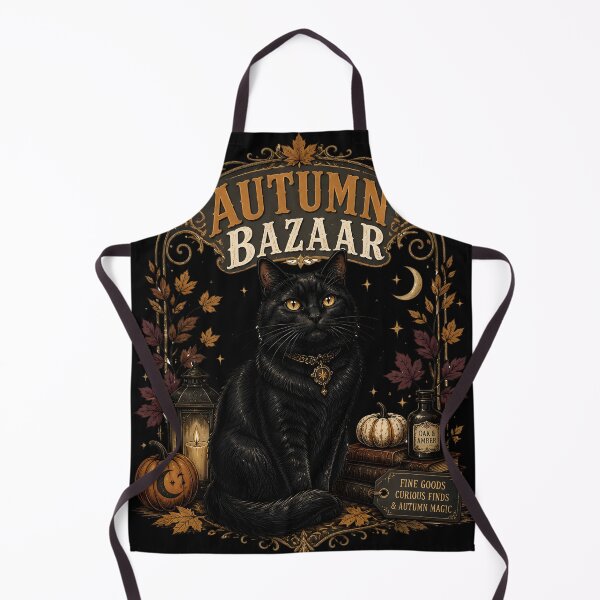 Item preview, Autumn Bazaar Cat Retro Halloween Poster Halloween designed and sold by BernoNickel.