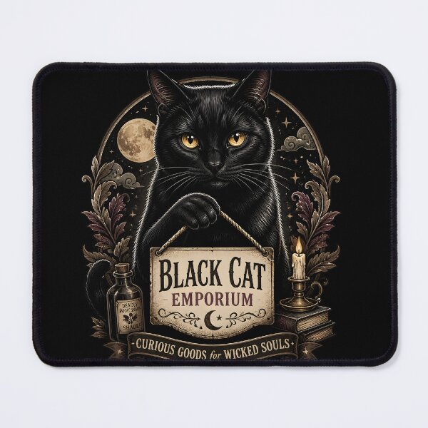 Item preview, Black Cat Night Vendor Retro Halloween Poster Halloween designed and sold by BernoNickel.