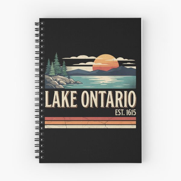 Item preview, Lake Ontario Vintage Sunset Wilderness  Retro Nature Gift designed and sold by Zizo-DR44.