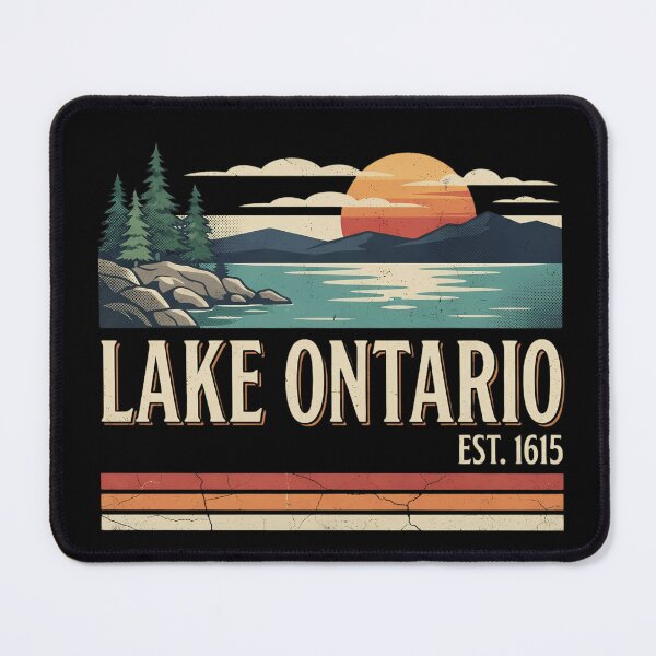 Item preview, Lake Ontario Vintage Sunset Wilderness  Retro Nature Gift designed and sold by Zizo-DR44.