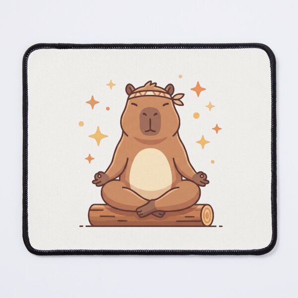 Item preview, Cute Zen Capybara Lotus Yoga Pose Meditation Art designed and sold by pattman.