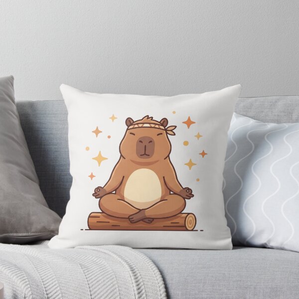 Item preview, Cute Zen Capybara Lotus Yoga Pose Meditation Art designed and sold by pattman.