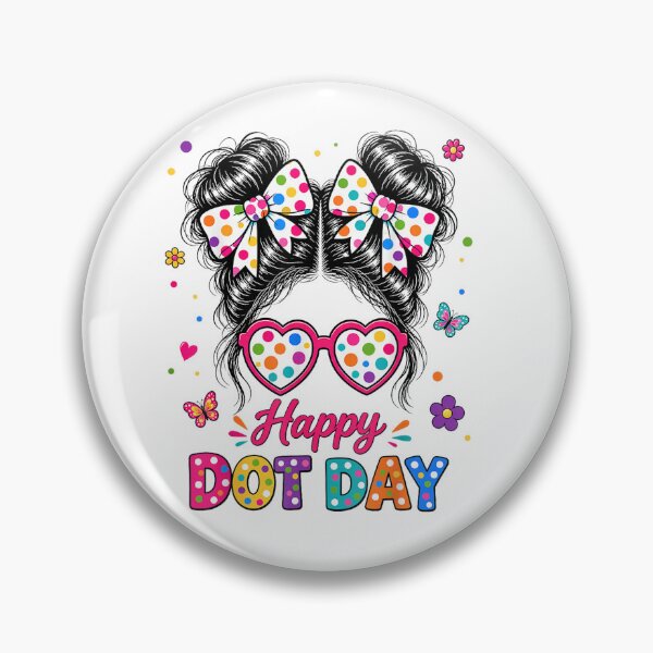 Item preview, Happy Dot Cute Messy Bun Colorful Polka Dot Girl Kid Teacher designed and sold by MarlaMaloneShop.