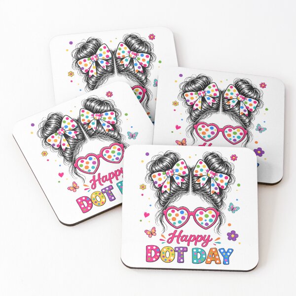 Item preview, Happy Dot Cute Messy Bun Colorful Polka Dot Girl Kid Teacher designed and sold by MarlaMaloneShop.