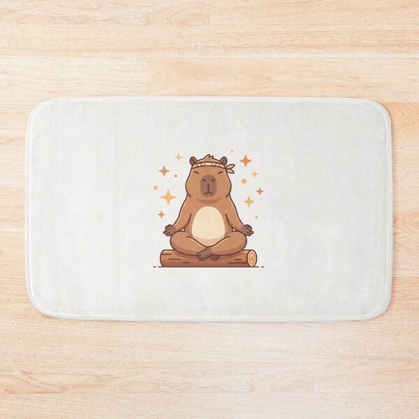 Item preview, Cute Zen Capybara Lotus Yoga Pose Meditation Art designed and sold by pattman.