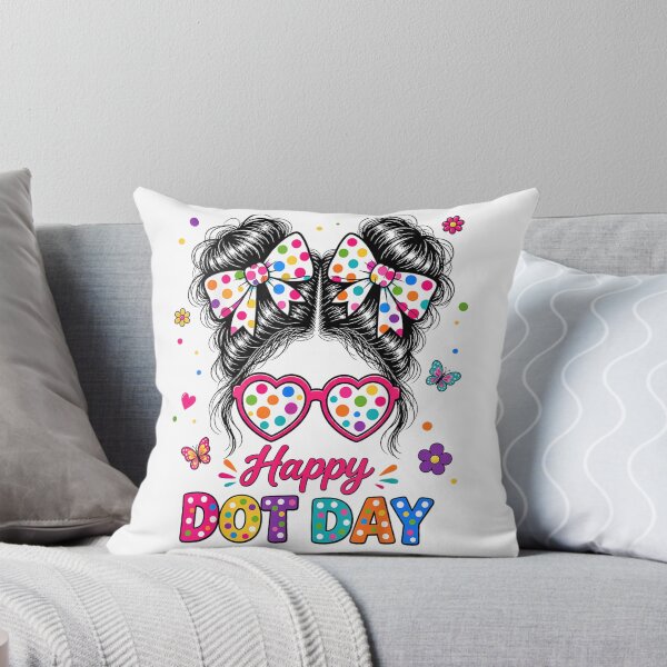 Item preview, Happy Dot Cute Messy Bun Colorful Polka Dot Girl Kid Teacher designed and sold by MarlaMaloneShop.