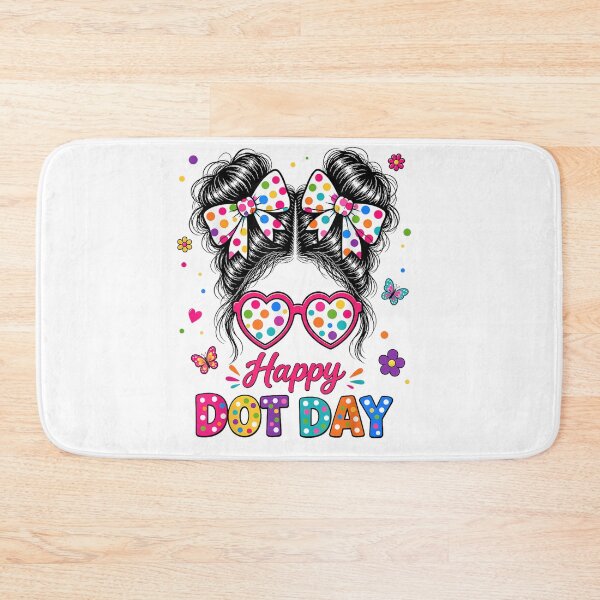 Item preview, Happy Dot Cute Messy Bun Colorful Polka Dot Girl Kid Teacher designed and sold by MarlaMaloneShop.