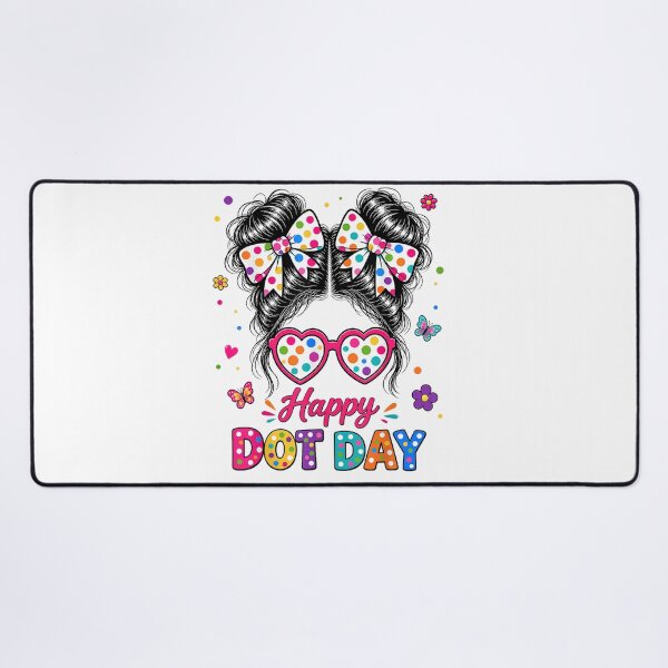 Item preview, Happy Dot Cute Messy Bun Colorful Polka Dot Girl Kid Teacher designed and sold by MarlaMaloneShop.