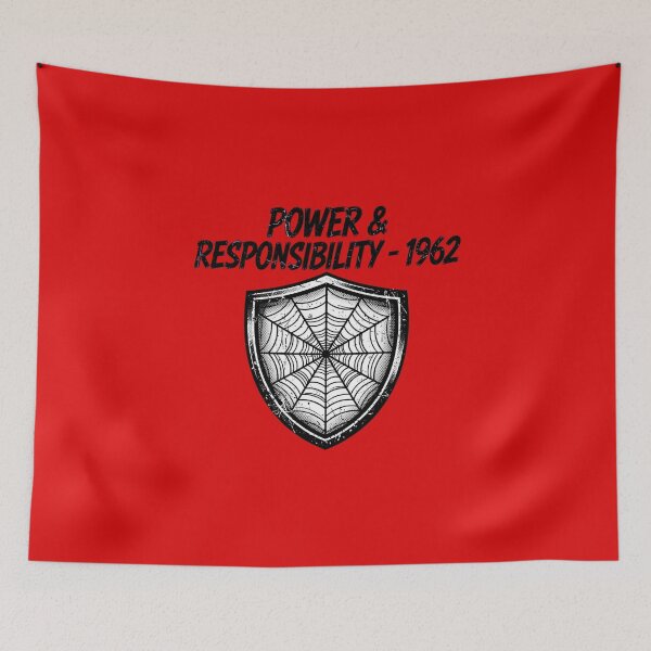 Item preview, Power & Responsibility - Spider Hero designed and sold by GeeklyShirts.