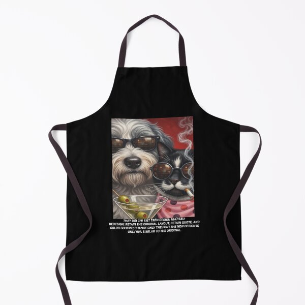 Item preview, Snappy Duo: Cat Smokes, Dog Sips Cocktail designed and sold by DALTONILLIAMS.