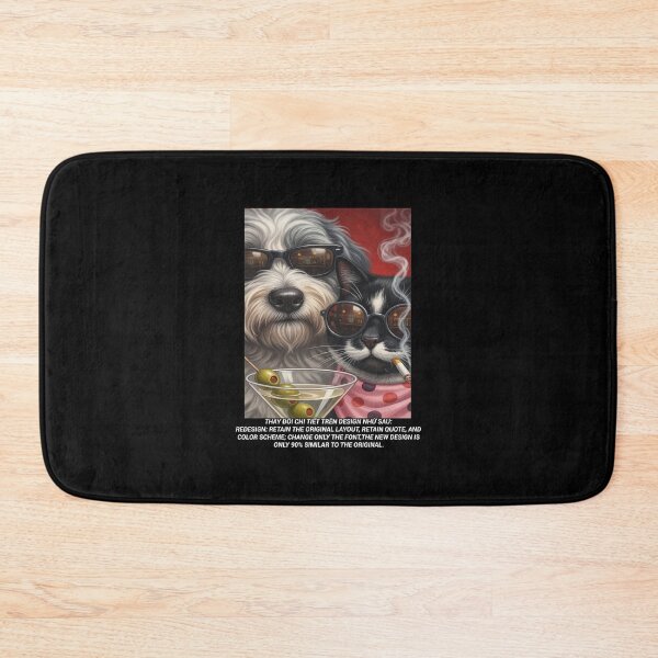 Item preview, Snappy Duo: Cat Smokes, Dog Sips Cocktail designed and sold by DALTONILLIAMS.