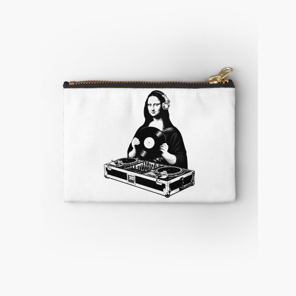 Item preview, DJ Mona Lisa Artistic Graphic Featuring Classic Portrait with Modern Turntable Twist designed and sold by ImbueArts.