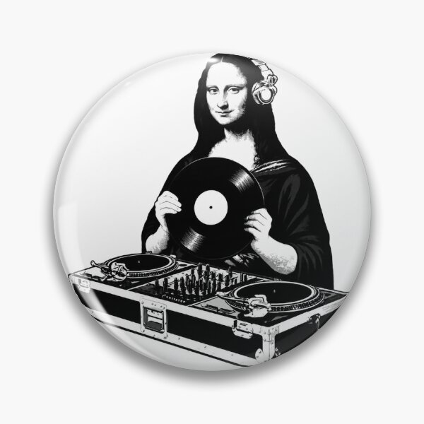Item preview, DJ Mona Lisa Artistic Graphic Featuring Classic Portrait with Modern Turntable Twist designed and sold by ImbueArts.