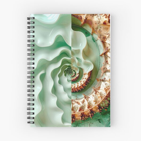 Item preview, Celadon Wave and Metallic Copper Vortex designed and sold by Vicky Brago-Mitchell®.