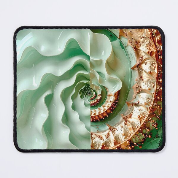 Item preview, Celadon Wave and Metallic Copper Vortex designed and sold by Vicky Brago-Mitchell®.