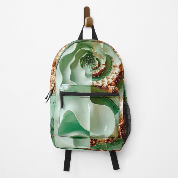 Item preview, Celadon Wave and Metallic Copper Vortex designed and sold by Vicky Brago-Mitchell®.