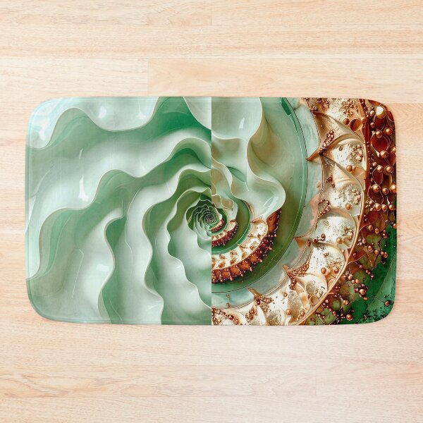 Item preview, Celadon Wave and Metallic Copper Vortex designed and sold by Vicky Brago-Mitchell®.