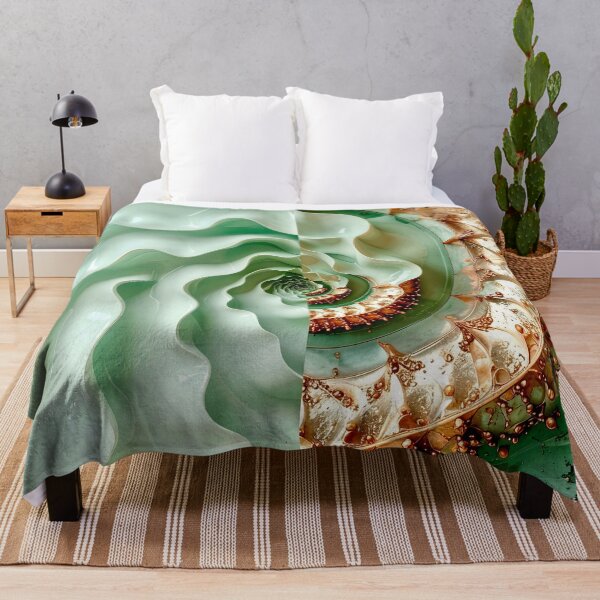 Item preview, Celadon Wave and Metallic Copper Vortex designed and sold by Vicky Brago-Mitchell®.