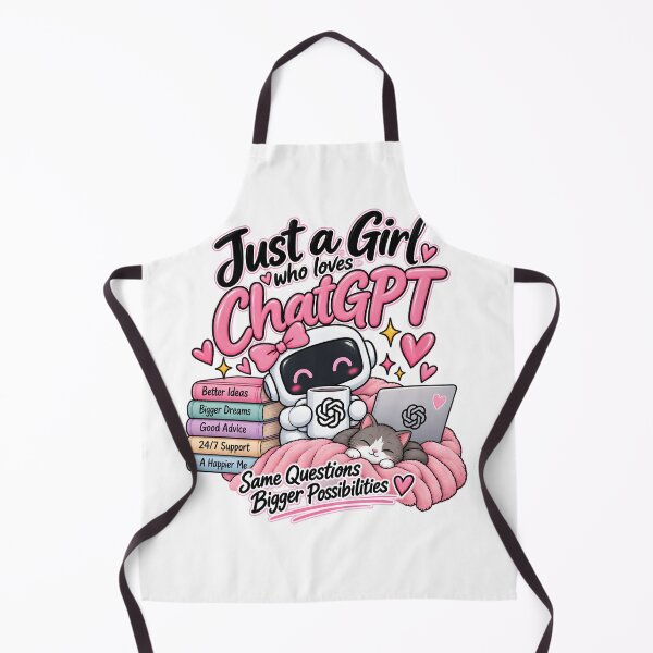 Aperçu de l'œuvre Une fille qui adore ChatGPT créée et vendue par TinyWeird.