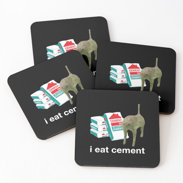 Item preview, I Eat Cement Cat Meme  designed and sold by DALTONILLIAMS.