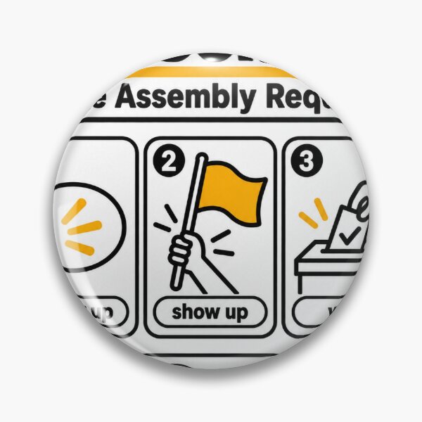 Item preview, Democracy Some Assembly Required Civic Humor Design designed and sold by ys96.