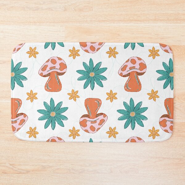 Item preview, Funky Floral Fungi Pattern - White background designed and sold by Haley Scott.