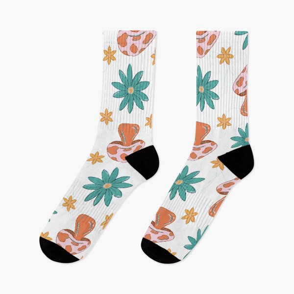 Item preview, Funky Floral Fungi Pattern - White background designed and sold by Haley Scott.