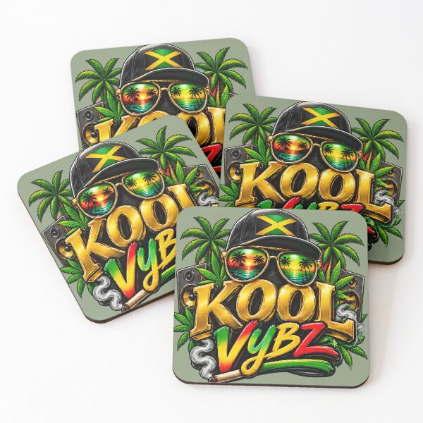 Item preview, Kool Vybz Jamaican Reggae Beach Party Vibes Gold Text Design designed and sold by digitalbob60.
