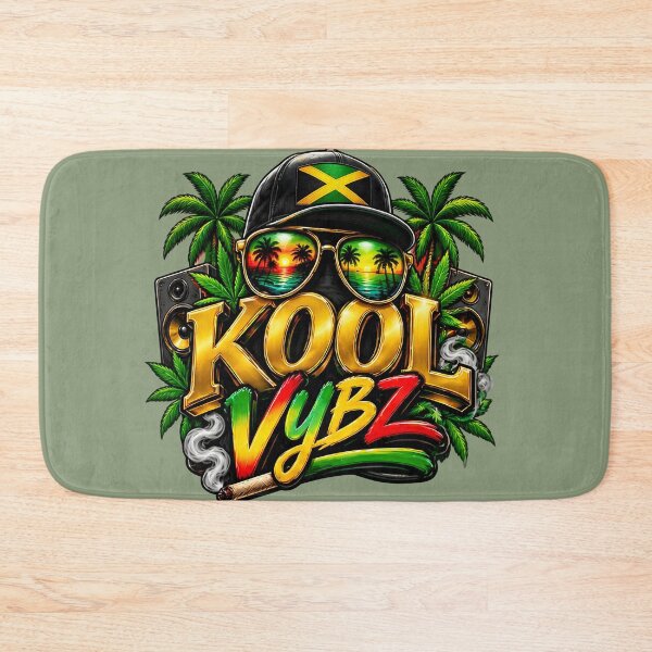 Item preview, Kool Vybz Jamaican Reggae Beach Party Vibes Gold Text Design designed and sold by digitalbob60.