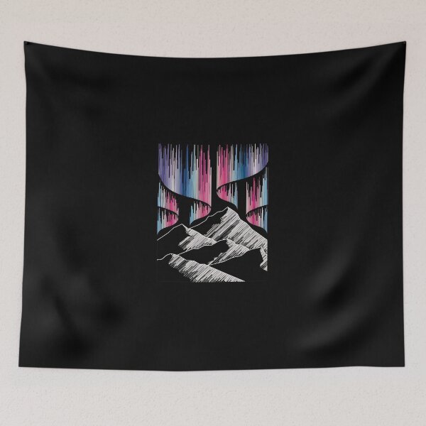 Item preview, Abstract Aurora Mountain Art designed and sold by lamercarv.