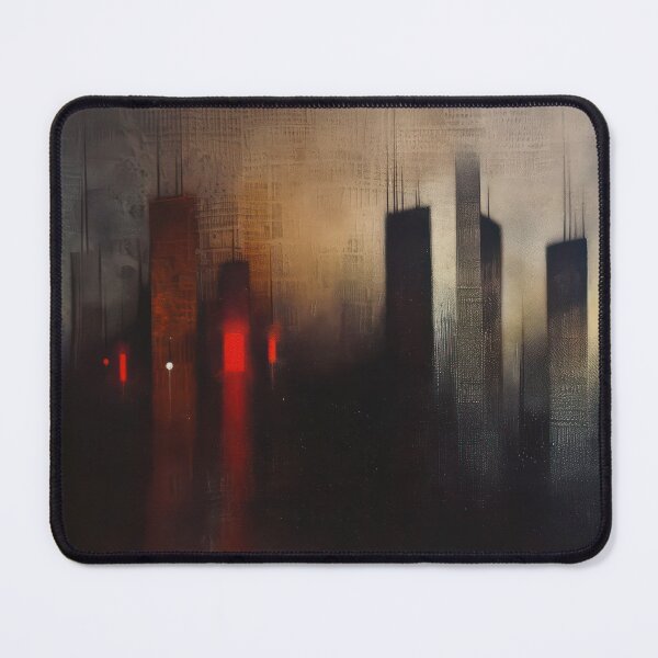 Item preview, Red Lights in the Concrete Fog designed and sold by NeoNebulaArt.