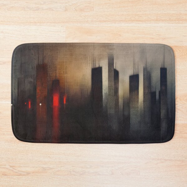 Item preview, Red Lights in the Concrete Fog designed and sold by NeoNebulaArt.