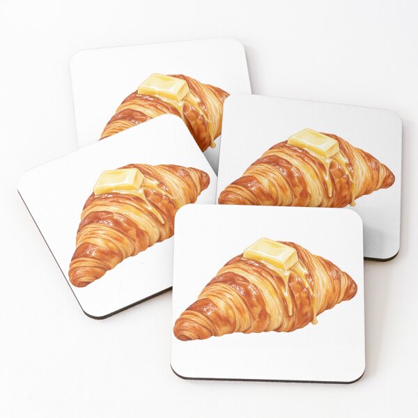 Item preview, Watercolor Butter Croissant Pastry Illustration designed and sold by Mhop2.