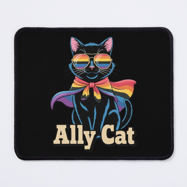 Item preview, Ally Cat Pride Rainbow Glasses Feline Support designed and sold by DALTONILLIAMS.